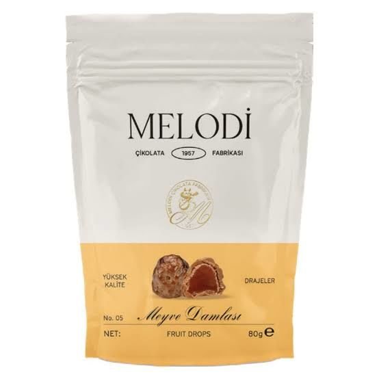 Melodi Meyve Damlası Draje Çikolata 80g