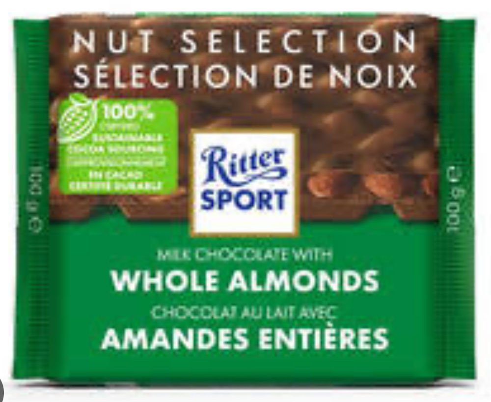 Ritter Sport Whole Almonds 100g