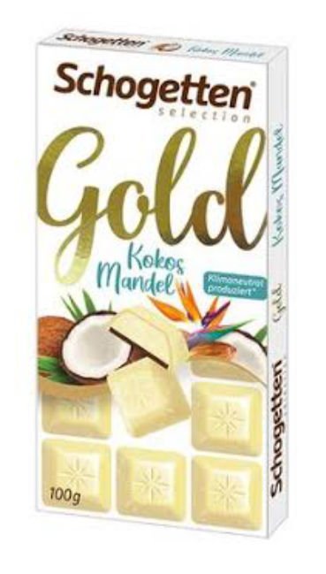 Schogetten Gold Coconut Almond White 100g