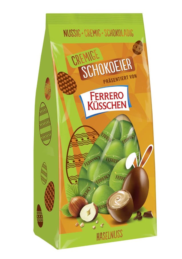 FERRERO KÜSSCHEN HASELNUSS CREMIGE SCHOKOEIER 100G